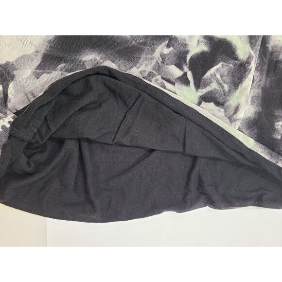 Vivienne Tam Mesh Y2K Grunge Drape Cowl Neck Mini Dress Black White Green M - Picture 6 of 7